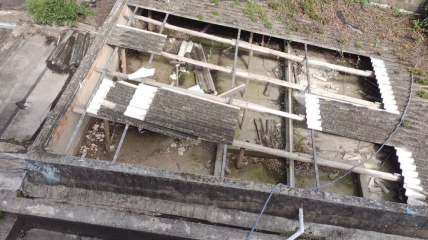 Telhado do Arquivo Público e Histórico de Tubarão é recuperado após ação conjunta entre secretarias