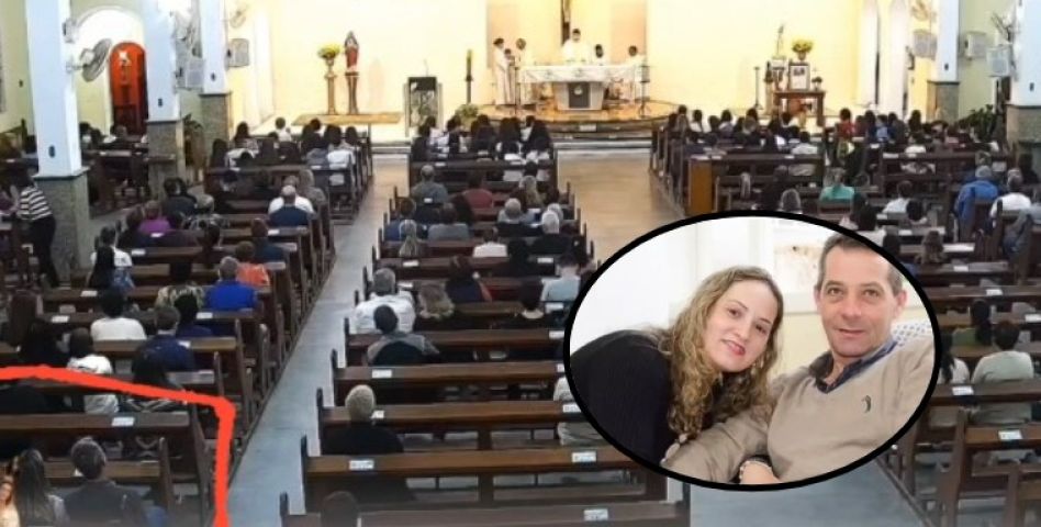(Vídeo) Casal alvo de atentado em Tubarão participou de missa minutos antes do crime
