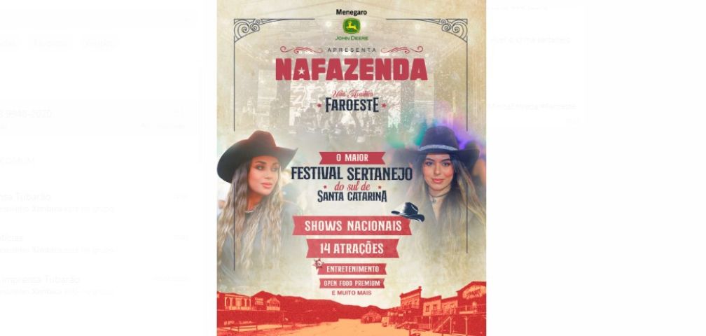 Pré-venda aberta para o Na Fazenda, em Gravatal, o maior festival sertanejo do Sul de SC