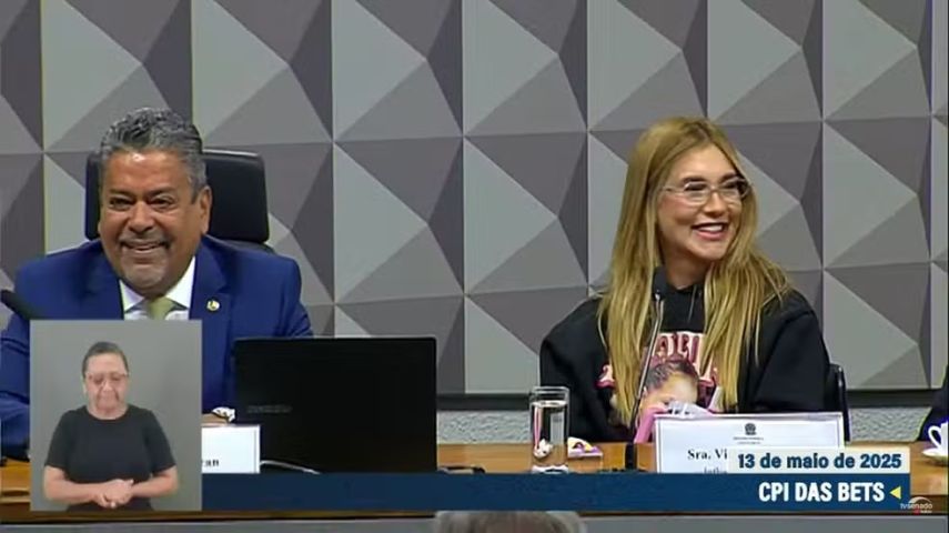 Influenciadora Virginia Fonseca presta depoimento no Senado Federal