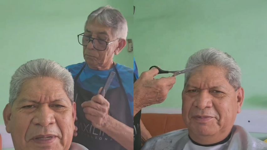 Brasil: após 32 anos, cliente se despede do barbeiro que decidiu se aposentar