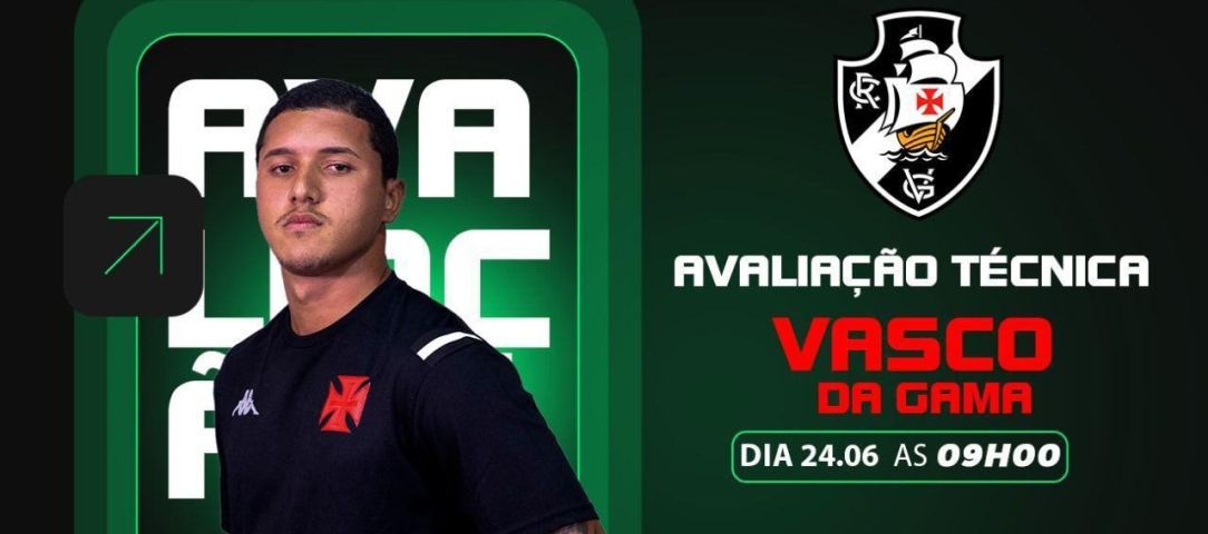 É AMANHÃ: Vasco realiza peneira em Tubarão para selecionar jovens talentos do futebol