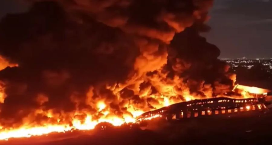 (Vídeo) Incêndio de grandes proporções destrói fábrica da Effa Motors em Manaus