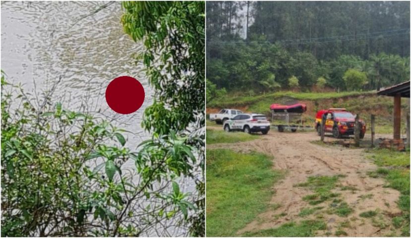 (Vídeo) URGENTE: Corpo de homem que se afogou no rio em Braço do Norte é encontrado
