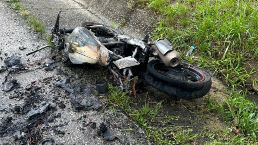 Colisão entre uma moto e um carro deixa motociclista ferido em Imaruí