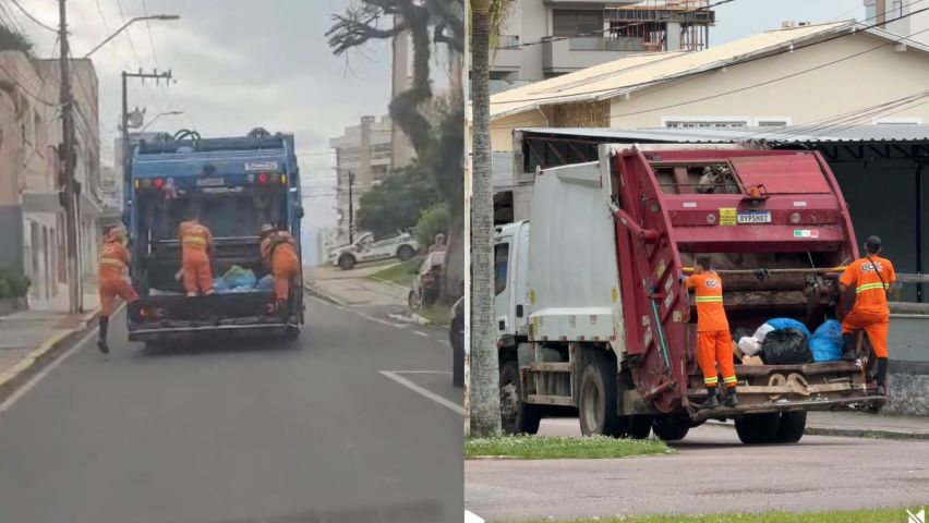 Passou aí? Doze caminhões atuam na coleta de lixo em Tubarão neste domingo (26)
