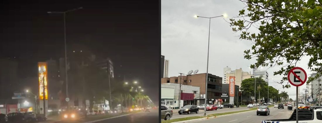Sete postes queimam e Av. Marcolino Martins Cabral passa por revitalização urgente