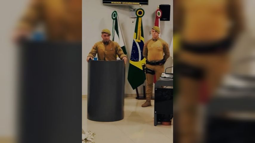 VÍDEO: Câmara de Vereadores de São Ludgero homenageia policial que salvou a vida de uma mulher