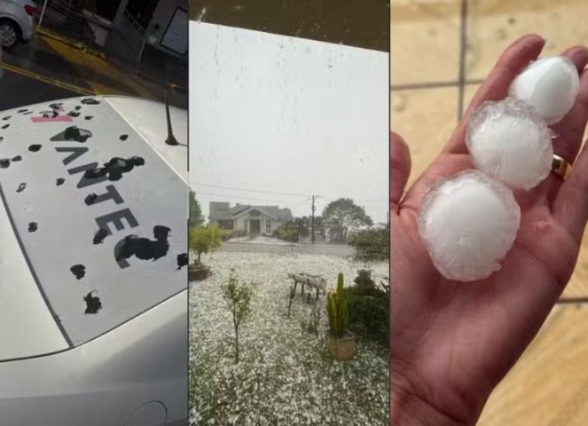(Vídeos) Temporal com granizo fere 76 pessoas, afeta 17 mil moradores e suspende aulas em Erechim, RS