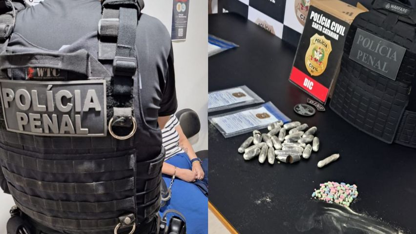 Professora é presa por tráfico em presídio de Tubarão em ação integrada entre Polícia Penal e Polícia Civil