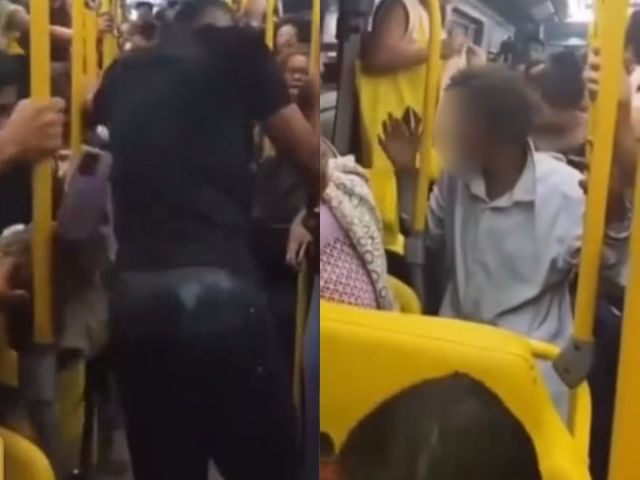(VÍDEO) Ônibus vira cenário de confusão após idosa defecar e arremessar fezes no Rio