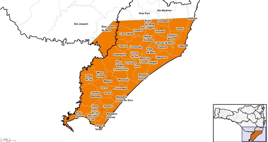 Tubarão entra em alerta para chuva forte, alagamentos e risco de enxurradas nas próximas horas