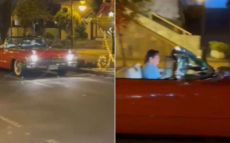 Vídeo mostra Roberto Carlos andando em um Cadillac momentos antes de acidente