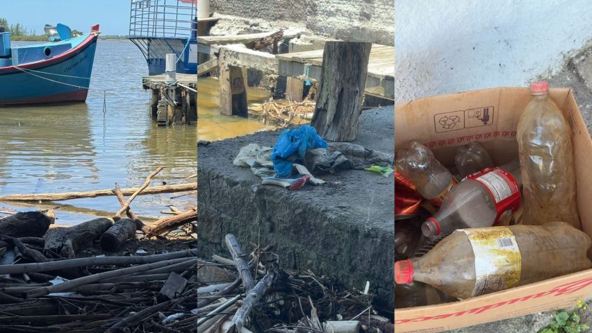 A maré devolve: lixo às margens da lagoa em Laguna preocupa moradores