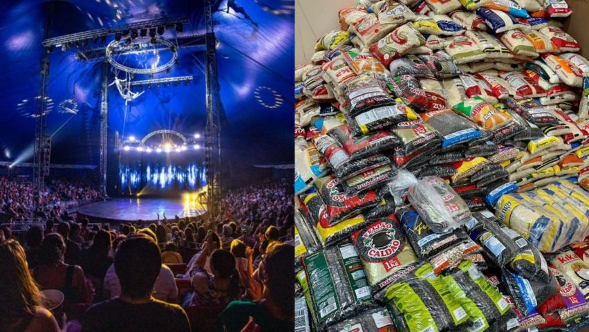 Parceria entre Prefeitura de Tubarão e Mirage Circus arrecada mais de três toneladas de alimentos