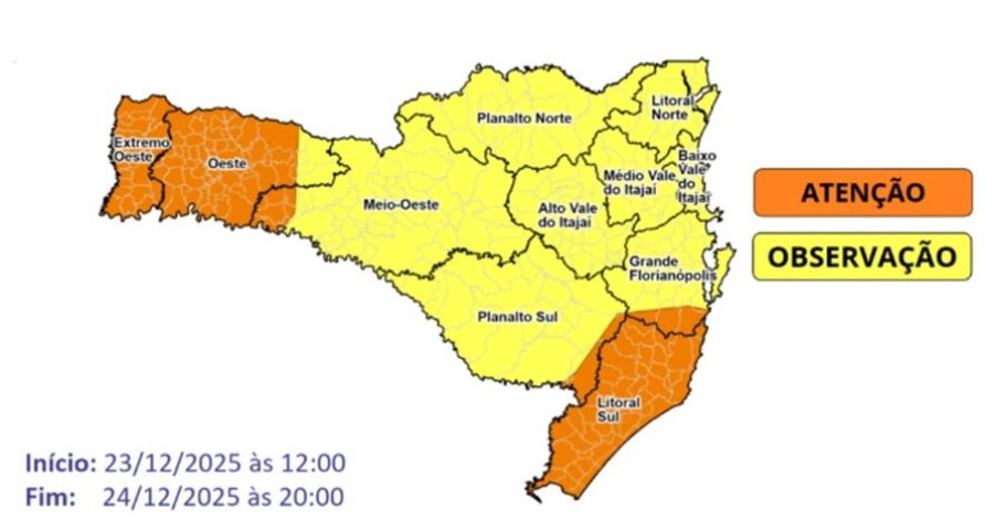 Defesa Civil entra em alerta pela previsão de chuvas nos próximos dias