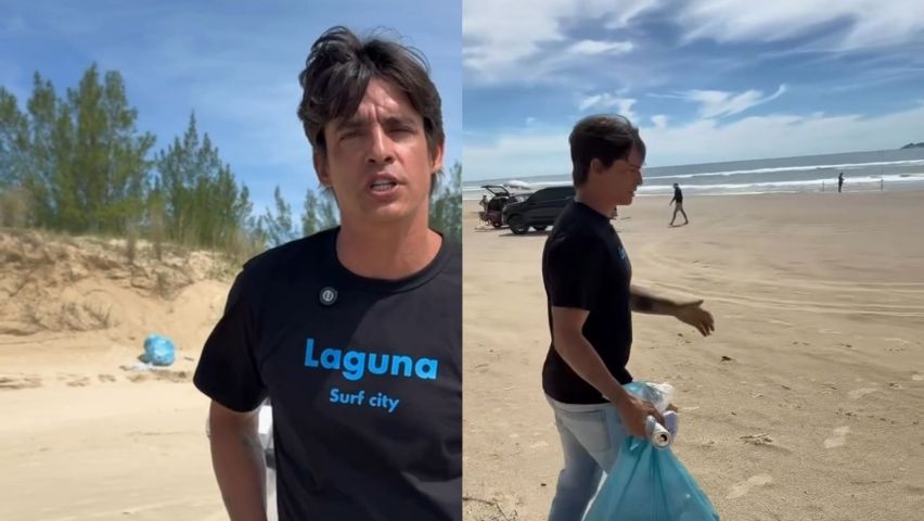 Prefeito de Laguna cobra responsabilidade da população com lixo e faz alerta sobre risco de restrições ambientais