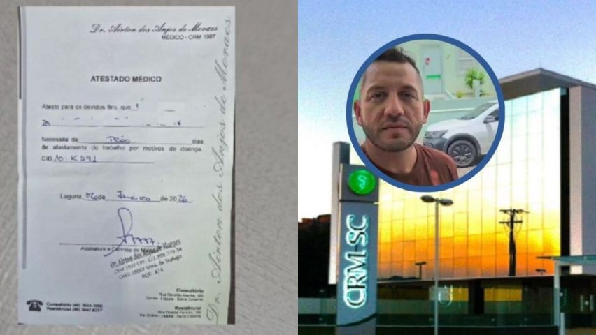 Venda de atestado médico por R$ 125 é denunciada em Laguna e CRM-SC abre apuração
