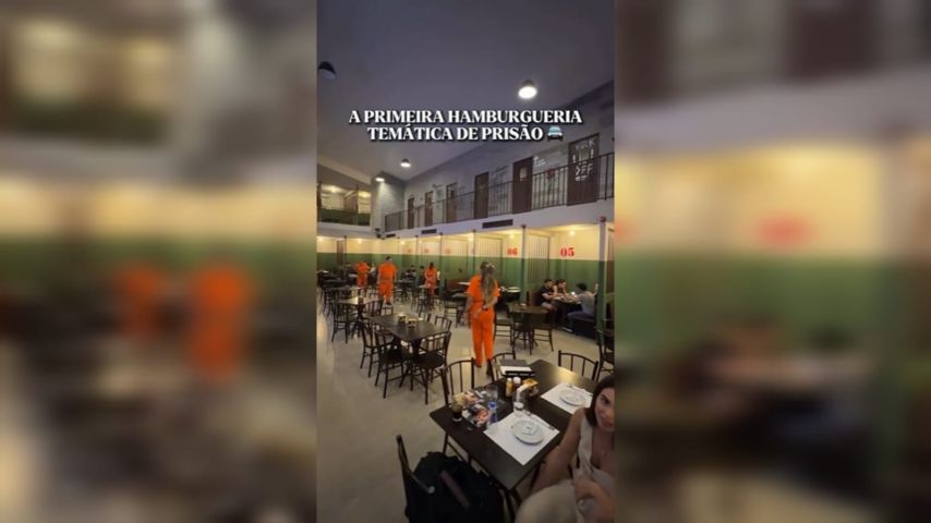 VÍDEO: Hamburgueria em Barueri viraliza nas redes sociais ao adotar uma temática de prisão