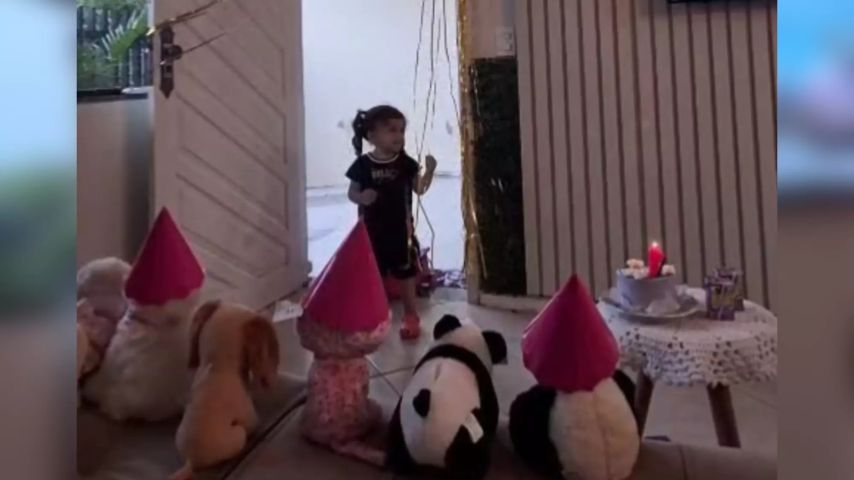 VÍDEO: Festa de aniversário de 2 anos de idade tem ursinhos de pelúcia como convidados em SC