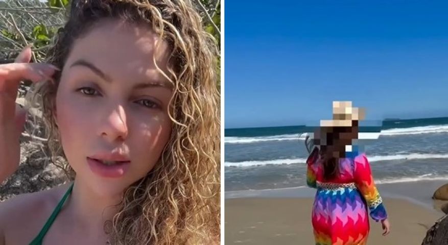 (Vídeo) Influenciadora é criticada por piercing íntimo em praia de SC: 'Vai cuidar do teu tabaco'