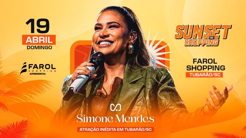 Vendas já estão liberadas para o show de Simone Mendes no Farol Shopping