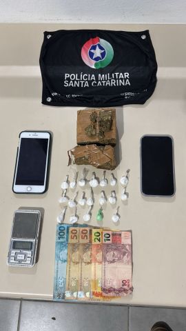 PM realiza diligências por tentativa de feminicídio e apreende drogas durante ação em Braço do Norte