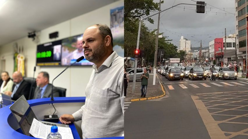 Vereador propõe implantação de área de espera para motos em semáforos de Tubarão