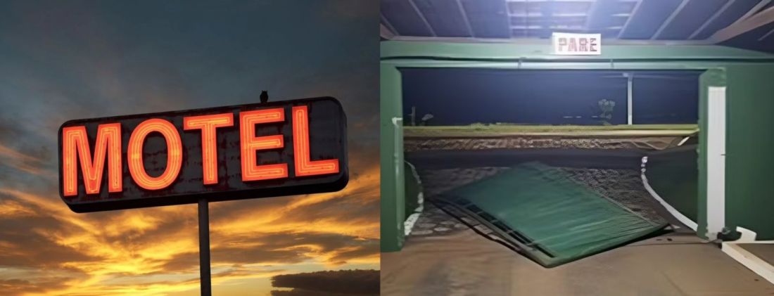 Homem derruba portão de motel ao fugir e abandona pai e acompanhante com dívida de R$ 900