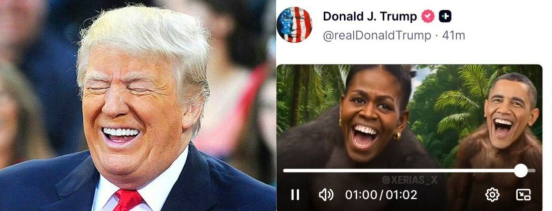 Trump gera revolta ao compartilhar vídeo racista com Obama em rede social