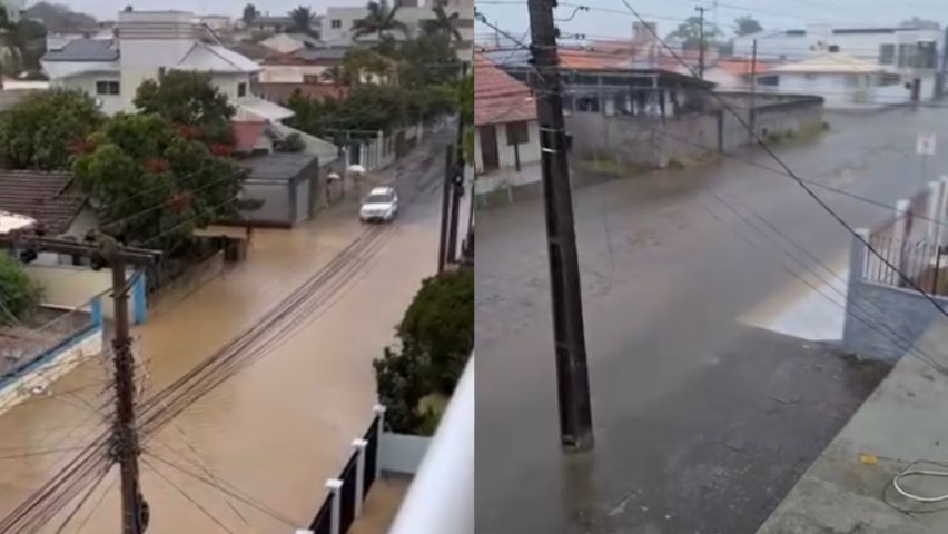 Alagamentos atingem mais ruas do bairro Oficinas após chuva em Tubarão