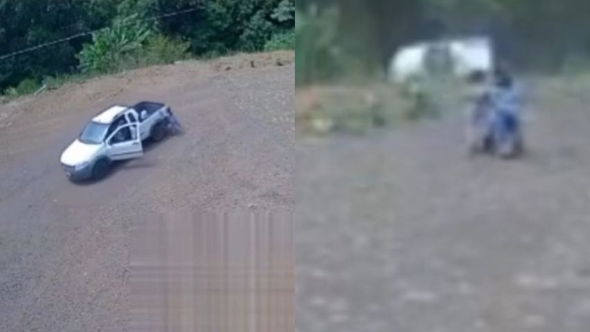 (VÍDEO) Pai abraça os filhos após momentos de pânico com carro desgovernado