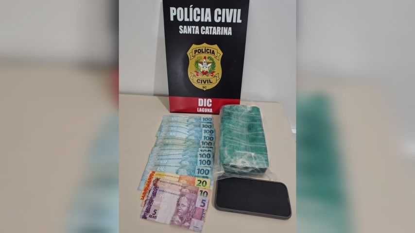 DIC de Laguna intercepta carga de crack destinada ao Carnaval da região e prende homem em flagrante