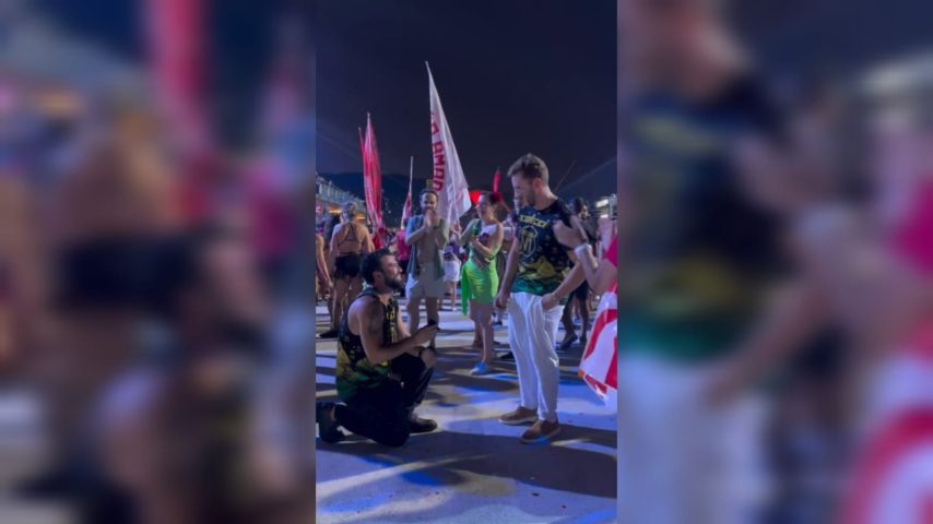 VÍDEO: Médico lagunense é surpreendido com pedido de casamento em meio ao carnaval do Rio