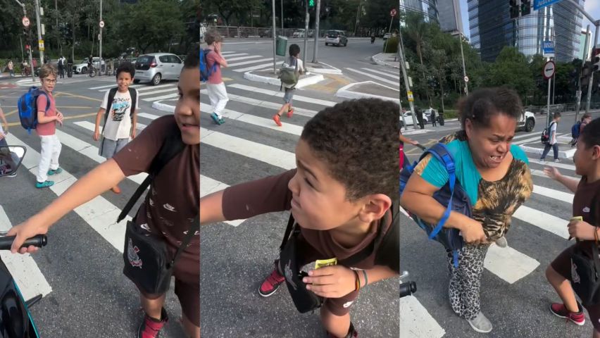 (VÍDEO) Menino acelera moto parada no semáforo e vídeo viraliza nas redes