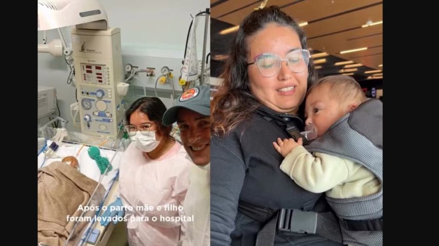 Turista chilena descobre gravidez de 6 meses ao entrar em trabalho de parto em aeroporto de SC