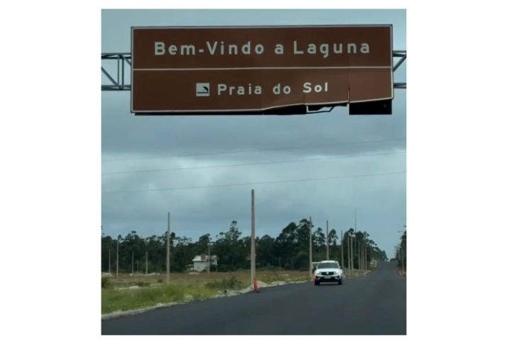 (Vídeo) Asfalto até a Praia do Sol entra na fase final e deve ser concluído nesta semana em Laguna