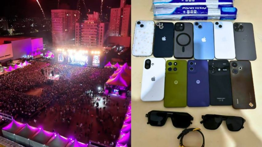Celulares furtados em show de Henrique e Juliano em Tubarão são recuperados em Palhoça