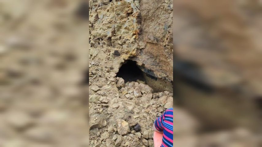 Moradora descobre túnel misterioso durante escavação na zona rural de Lauro Müller
