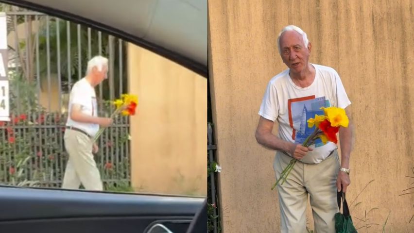 (VÍDEO) Amor de décadas viraliza: idoso encanta ao colher flores para a esposa há 50 anos