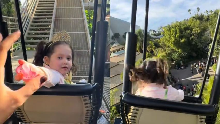 Vídeo de criança assustada em brinquedo viraliza e divide opiniões nas redes