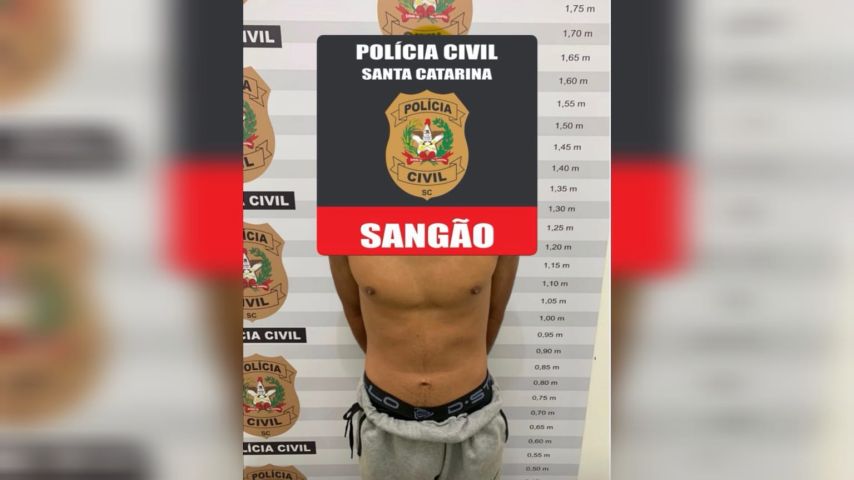 Homem com histórico de furto e violência doméstica é preso após investigação da Polícia Civil de Sangão