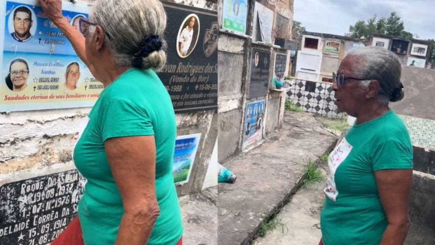 (VÍDEO) Mãe e filha visitam cemitério e bate-papo descontraído com mortos viraliza 