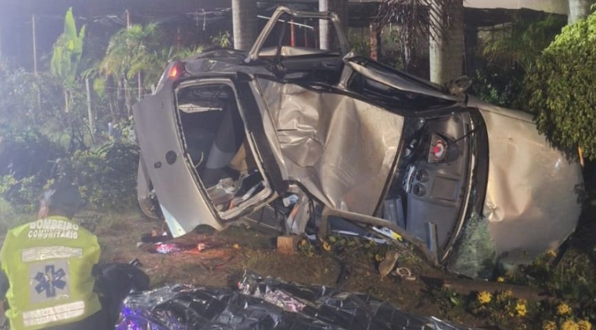 LUTO: três jovens morrem e outro fica gravemente ferido após saída de pista em Braço do Norte