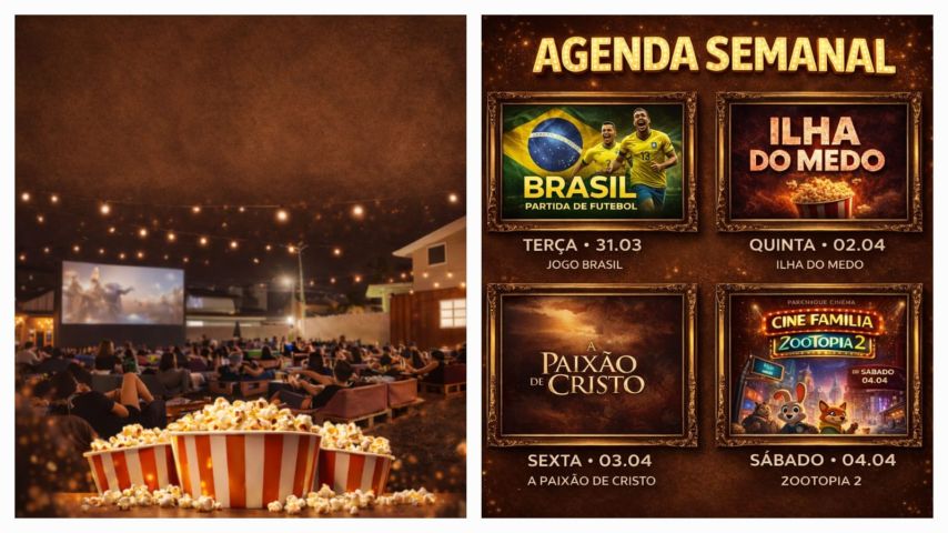 Cinema ao ar livre em Tubarão divulga programação da Semana Especial de Páscoa