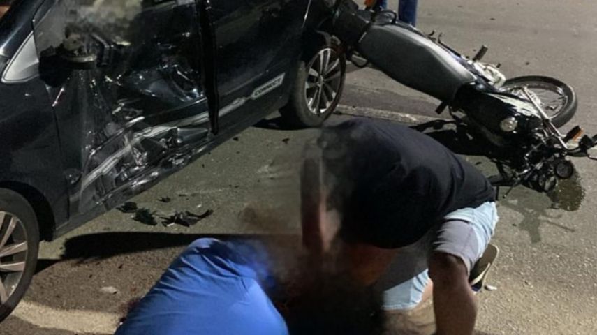 Motociclista morre em colisão com veículo na Guarda Margem Direita, em Tubarão