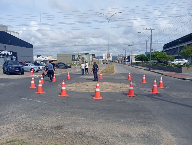 Após sequência de acidentes e morte, 'nova rótula' é testada na Pedro Zapelini