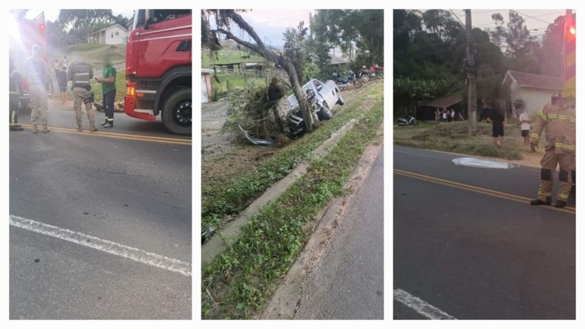 Motociclista de 79 anos morre em acidente de trânsito na SC-370, em Gravatal