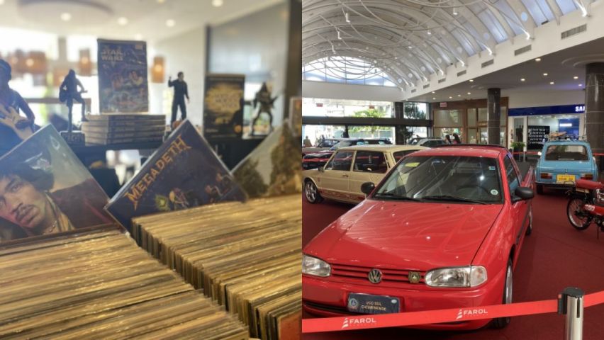 Farol Shopping celebra a nostalgia com exposição de carros clássicos e Feira de Vinis e Colecionáveis