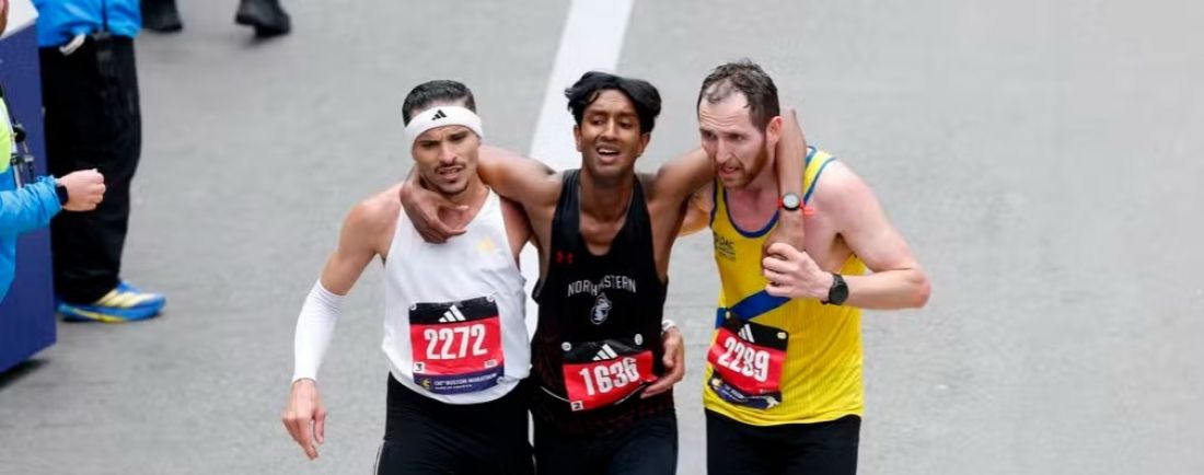 (VÍDEO) Brasileiro abre mão de recorde e vira símbolo de solidariedade na Maratona de Boston